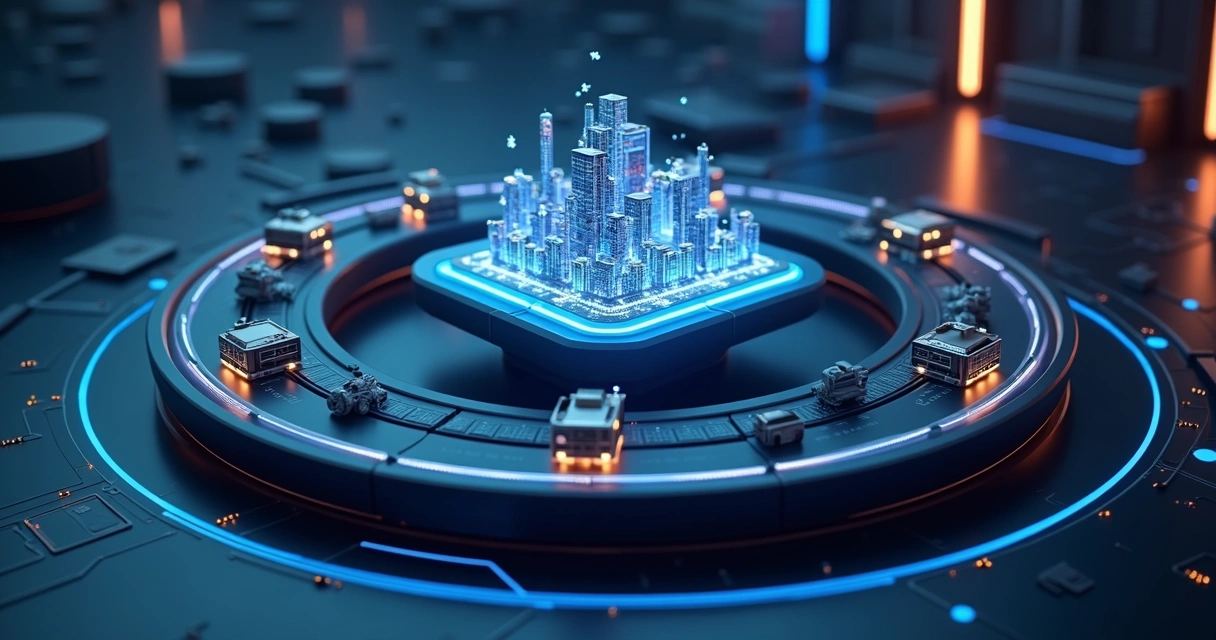 Esteira em loop destacando um ciclo DevOps com várias etapas de entrega contínua 