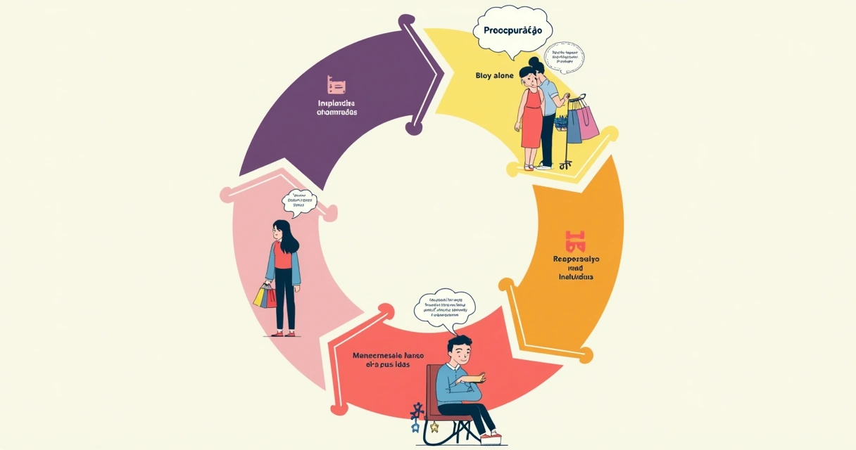 Círculo ilustrando preocupação, compra emocional e isolamento