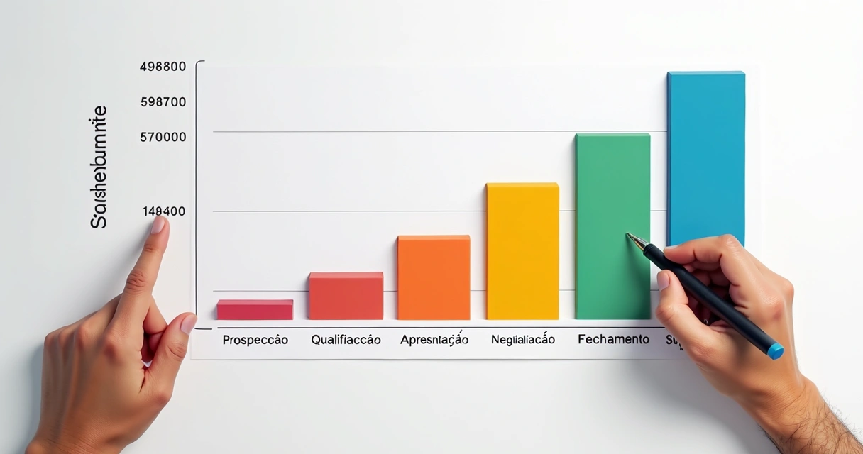 Gráfico mostrando a duração do ciclo de vendas em diferentes etapas 