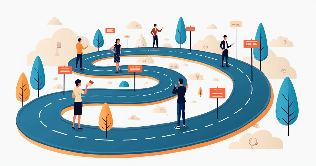 Diagrama mostrando ciclos de negociação com etapas irregulares e pausas 