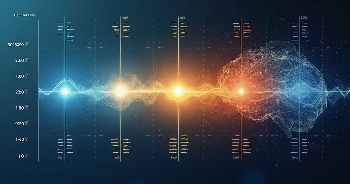 Infografía visual de diferentes niveles de conciencia a lo largo de un día 