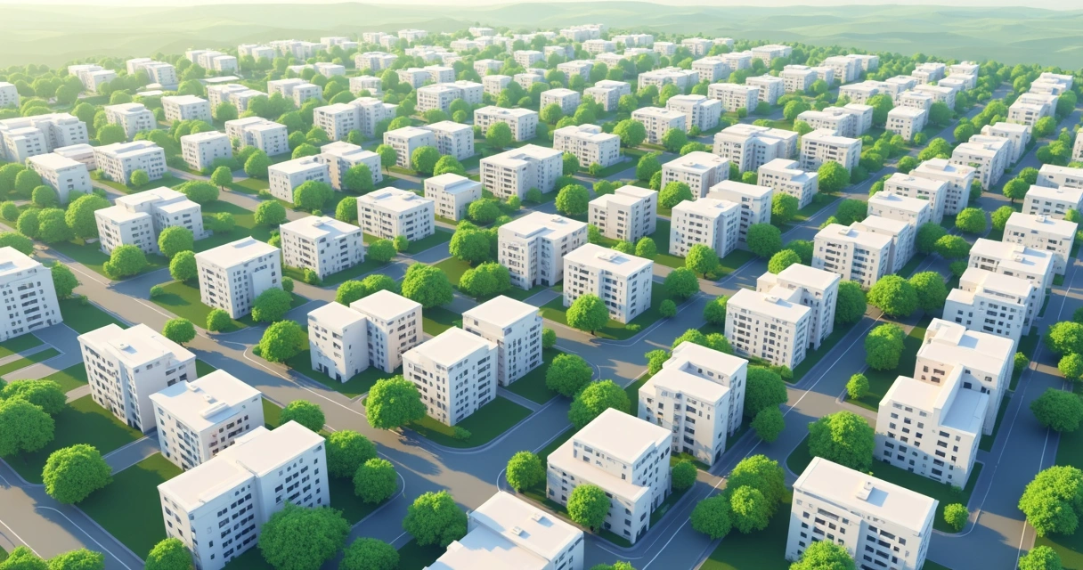 Vista aérea de área urbana regularizada em São Paulo 