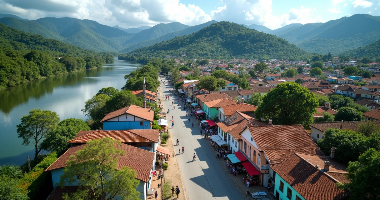 Vista de uma cidade turística no Paraná