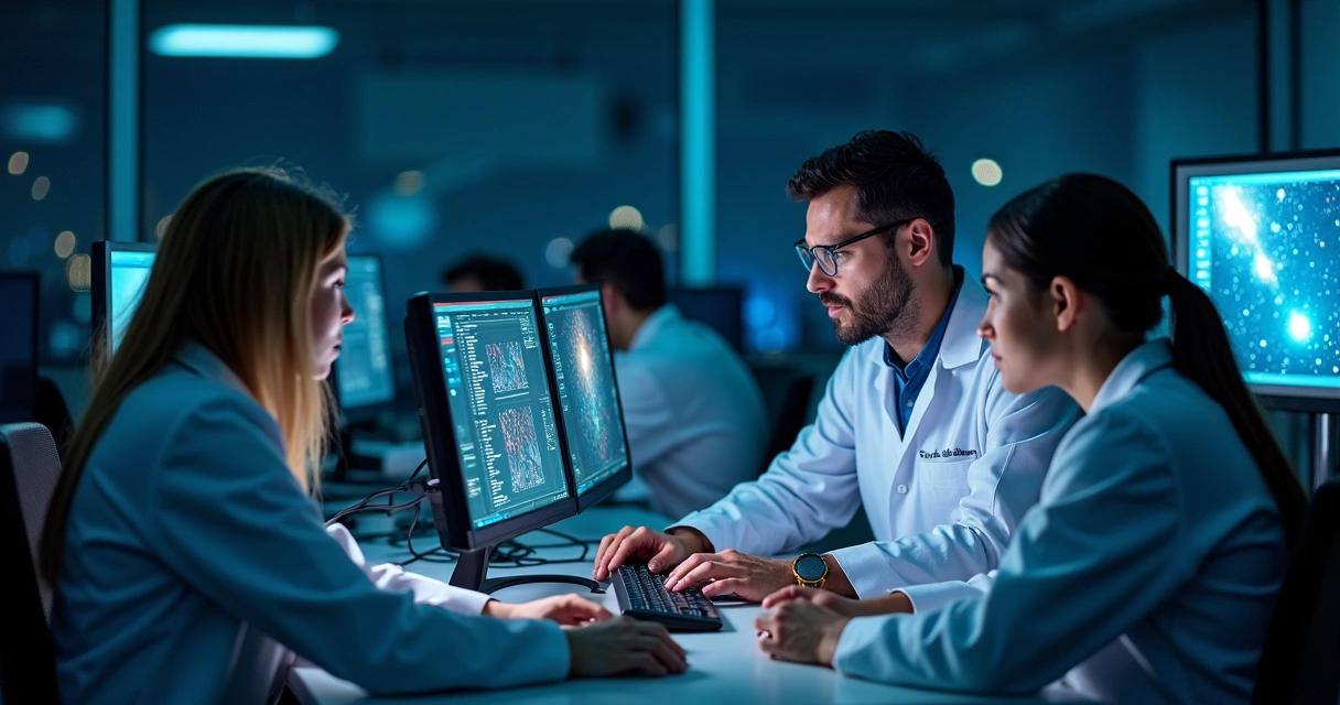 Equipe de cientistas brasileiros e chilenos trabalhando no SOAR 