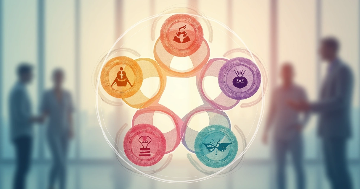 Representação visual das cinco ciências da consciência. 