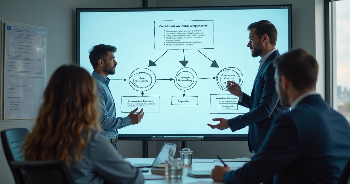 Quadro organizacional mostrando CIPA, PGR e canal de denúncias integrados 