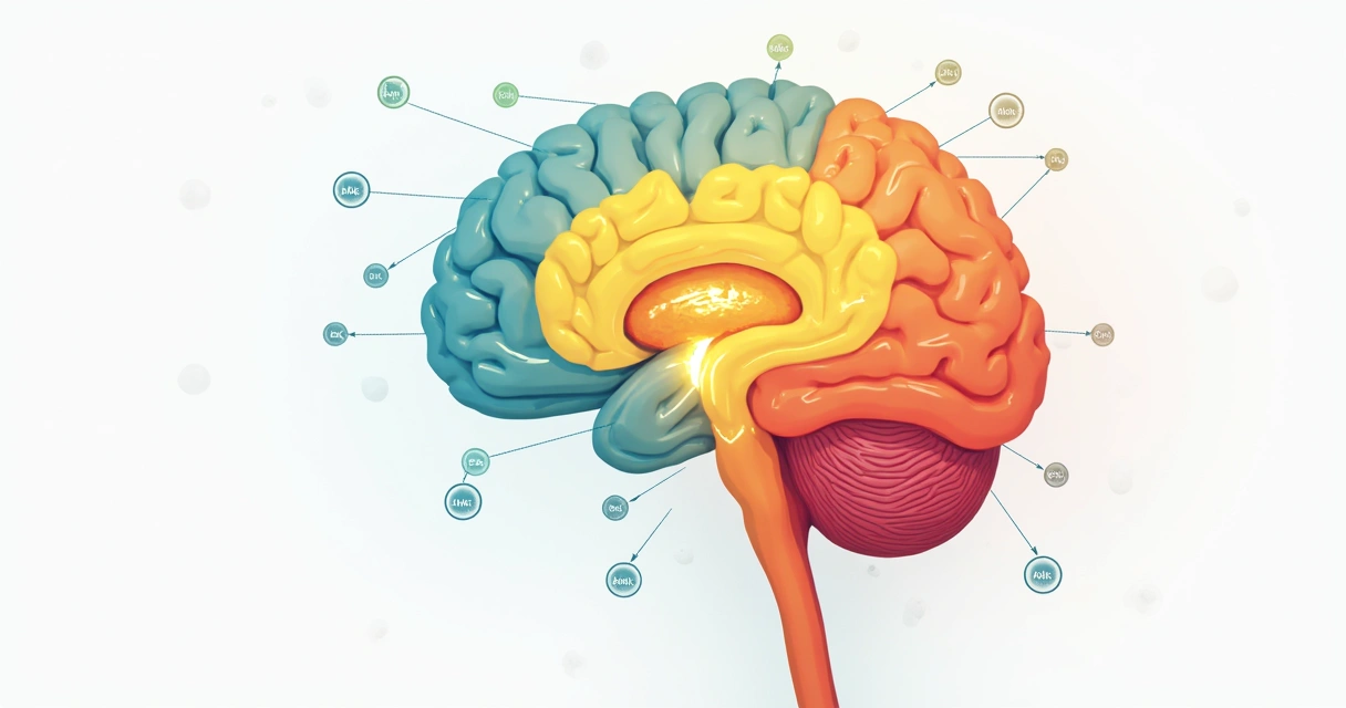 Diagrama simples mostrando áreas cerebrais envolvidas no ciclo de recompensa.