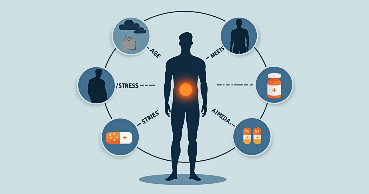 Representação de fatores que influenciam a produção de testosterona em homens 