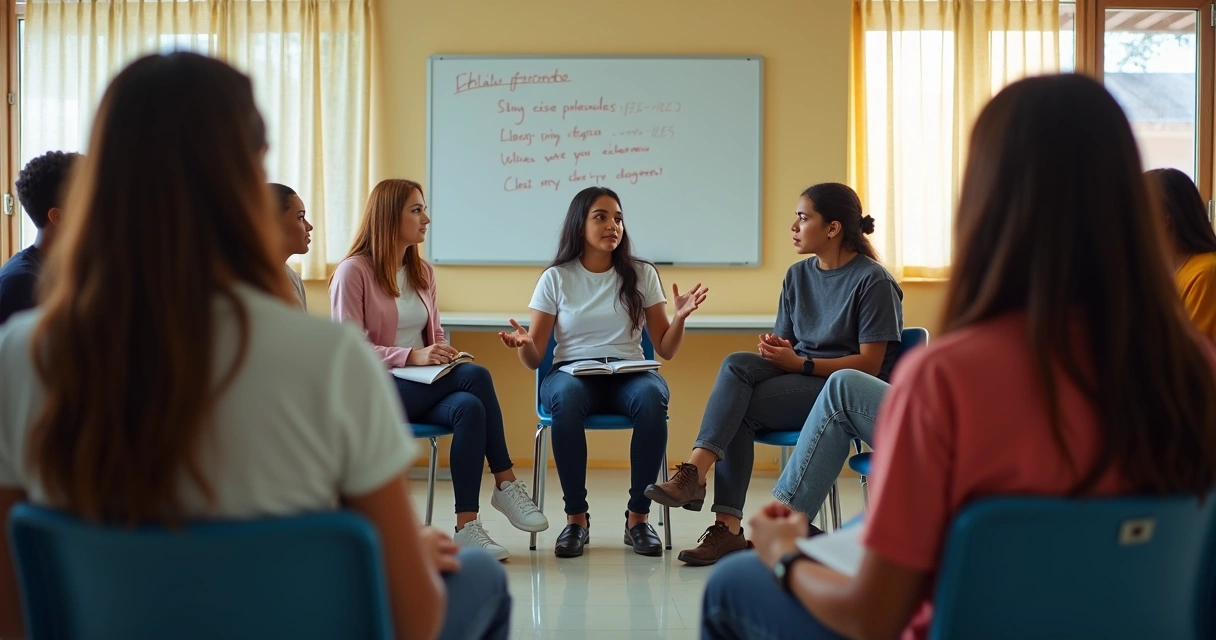 Círculo de convivência com estudantes 