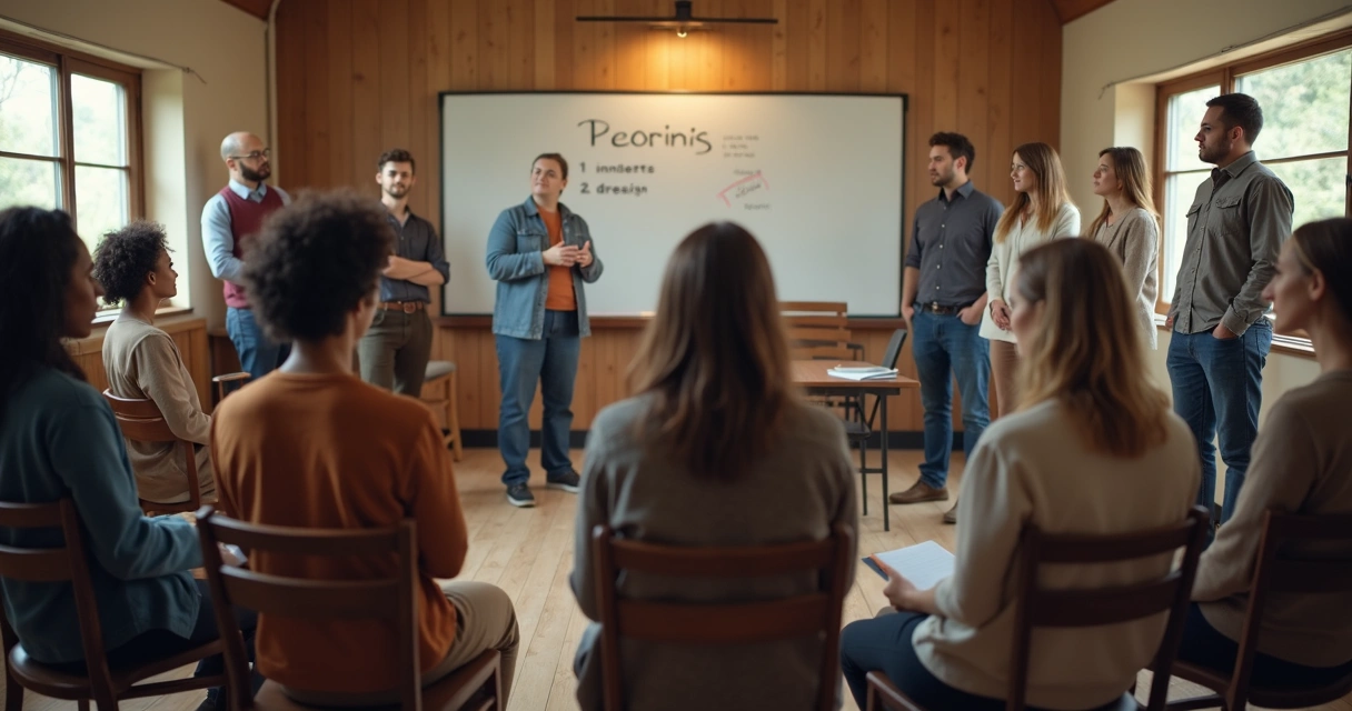 Grupo reunido construyendo sentido compartido en una crisis
