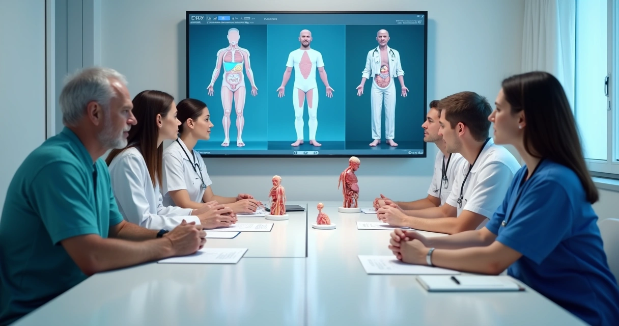 Equipe multidisciplinar reunida antes de cirurgia bariátrica 