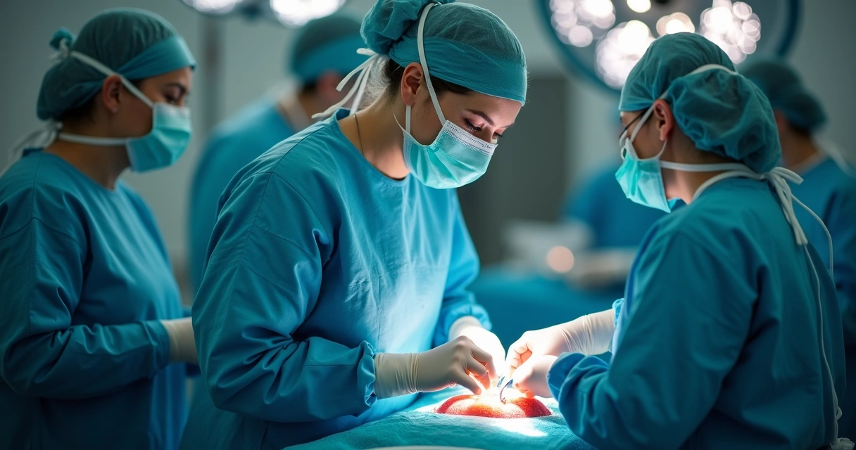 Cirurgia oncológica de estômago realizada por médica mulher 