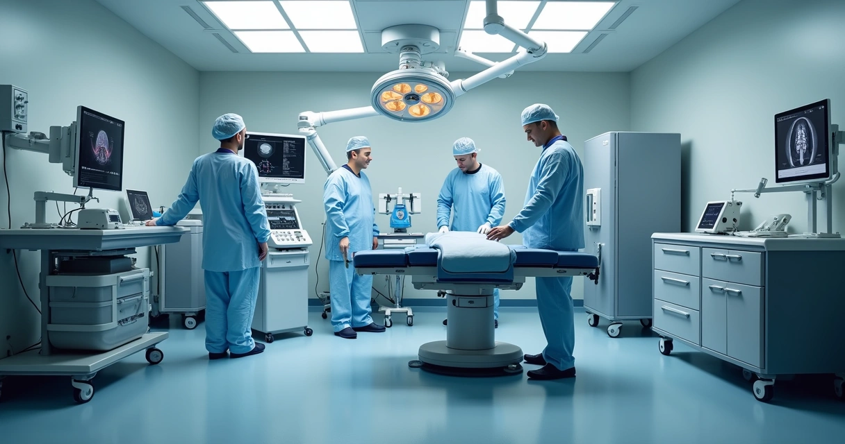 Sala de cirurgia robótica em urologia