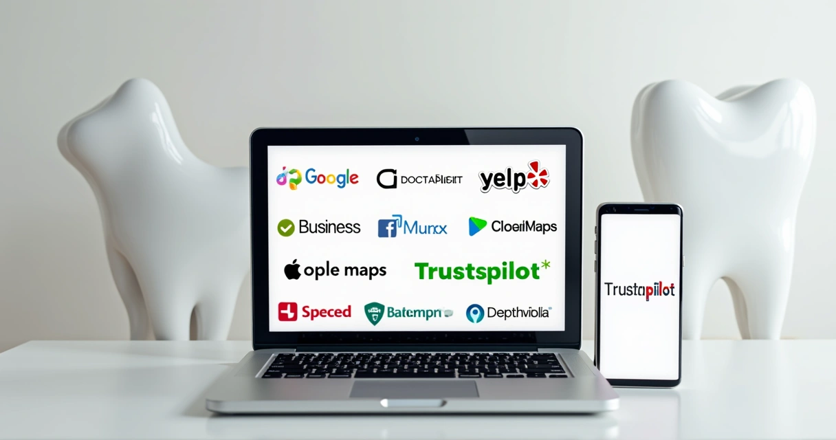 Montagem de logotipos de diferentes plataformas de citações locais