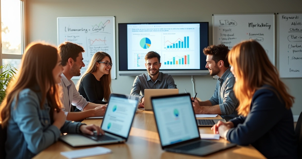 Team analyzing AI citation sources on laptops