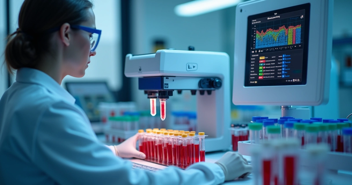 Citometria de fluxo mostrando células em análise.