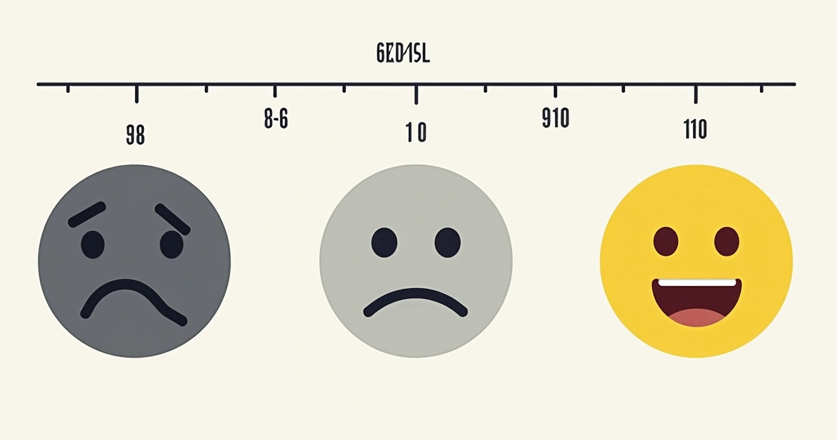 Grupos de clientes promotores, neutros e detratores representados em escala de notas 