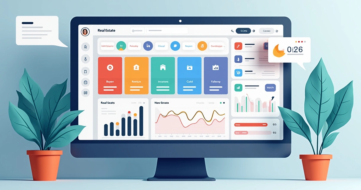 Ilustração de um dashboard mostrando diferentes perfis de leads segmentados.