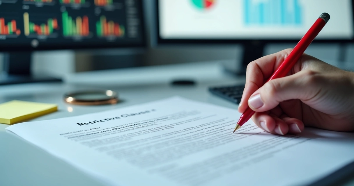 Analista destacando cláusulas restritivas em edital 