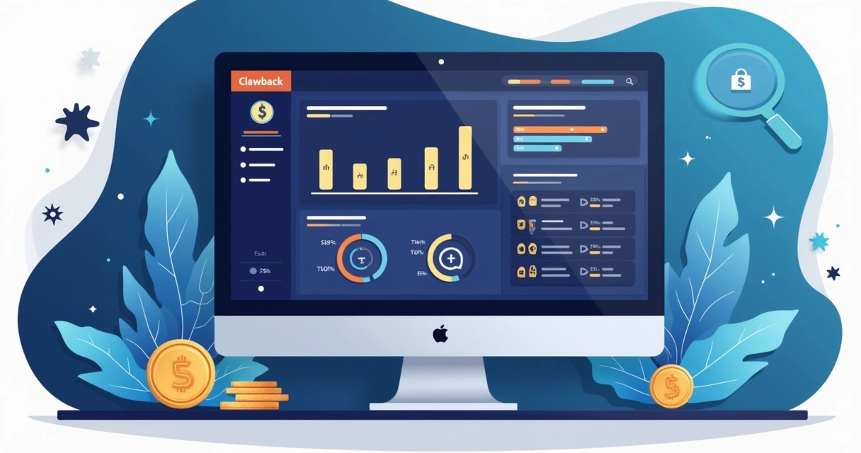 Clawback parameterization dashboard with graphs and alerts 
