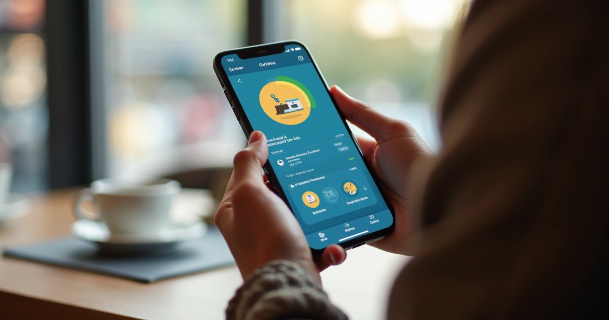 Cliente acompanhando status de pedido gráfico no celular 