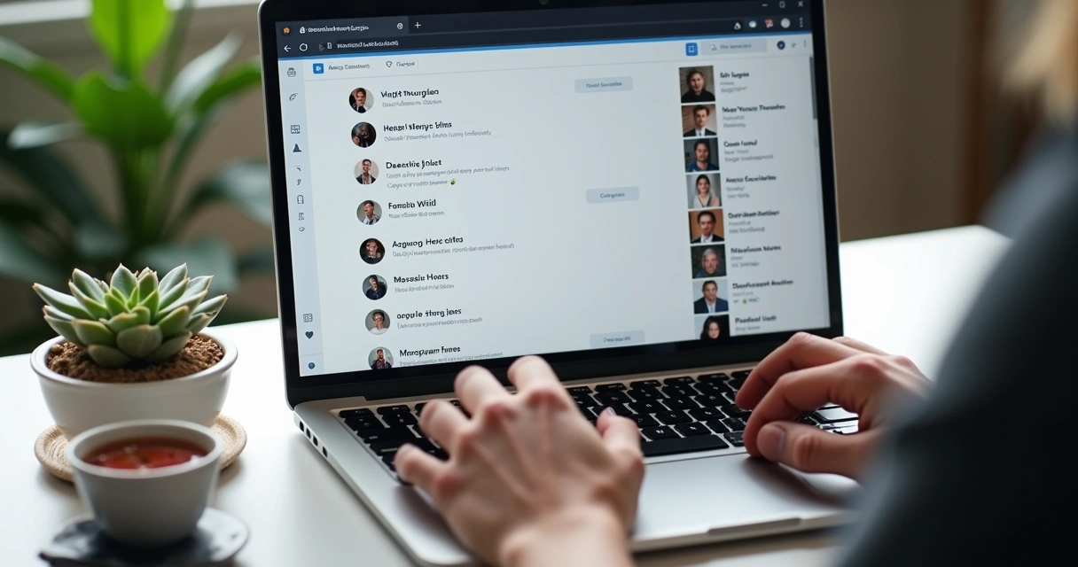 Cliente acessando suporte de agência de marketing digital no computador 