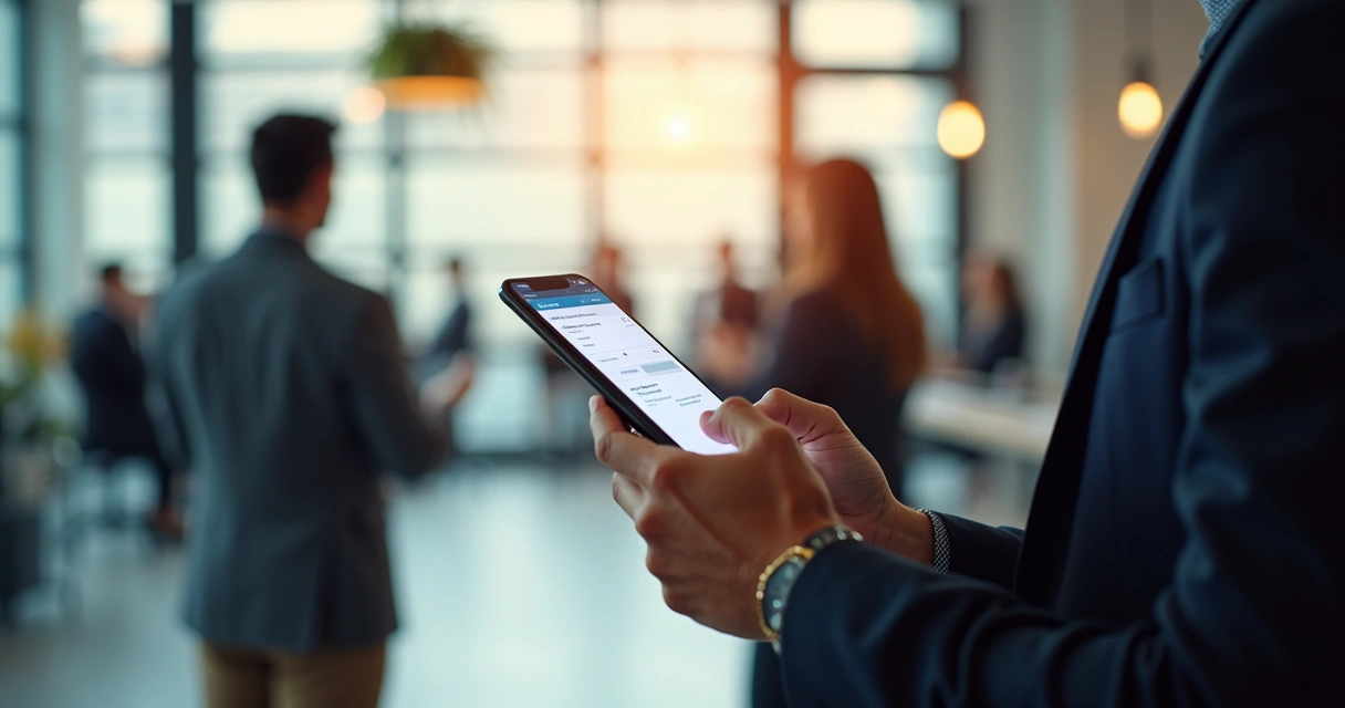 Cliente assinando ordem de serviço digital em smartphone 
