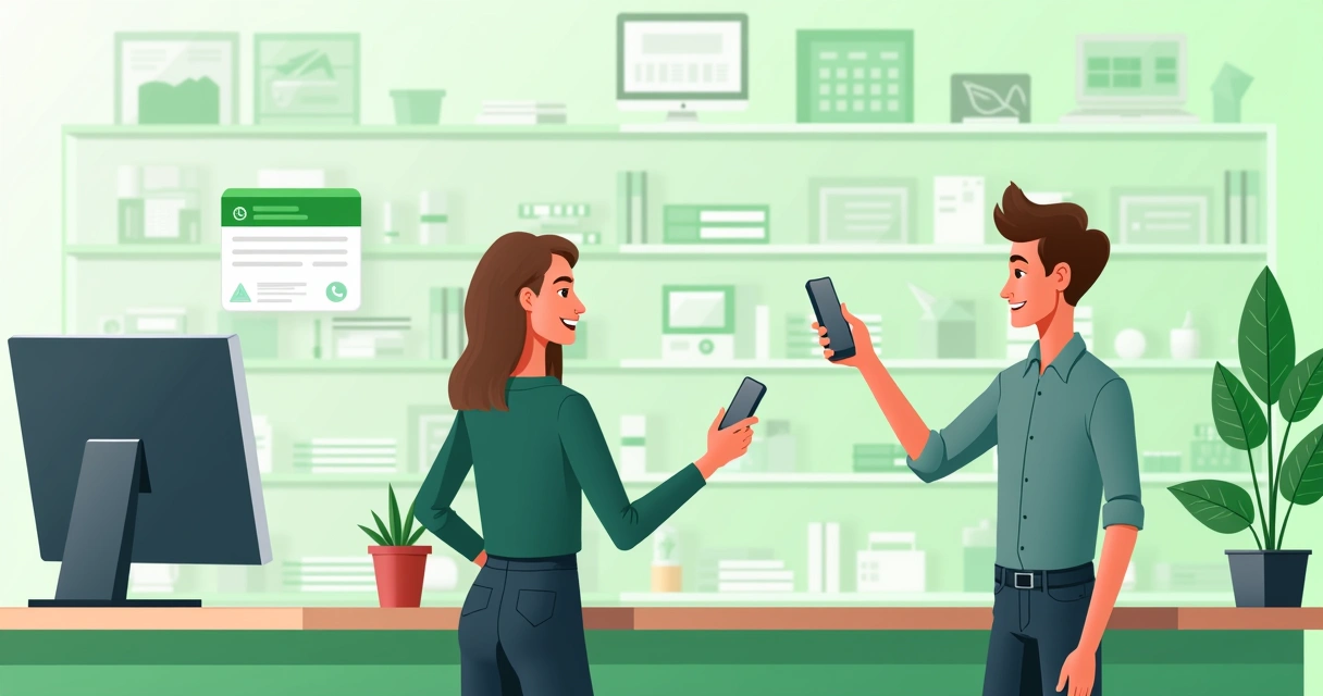 Atendente da assistência comunicando cliente por WhatsApp 