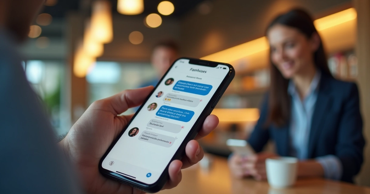 Cliente conversando com atendimento híbrido de franquia