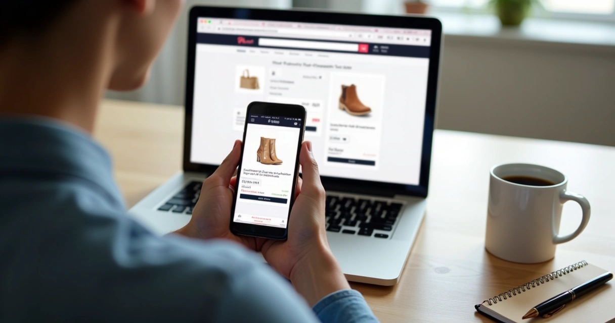 Usuário lendo mensagem de recuperação de carrinho no celular 