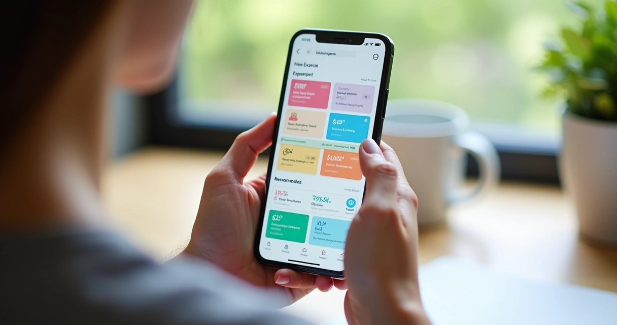 Cliente consultando aplicativo de educação financeira no celular 