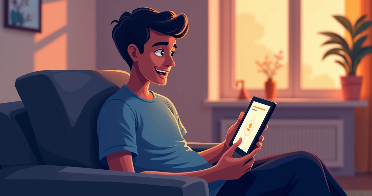 Cliente envolvido escutando narrativa da marca em tablet