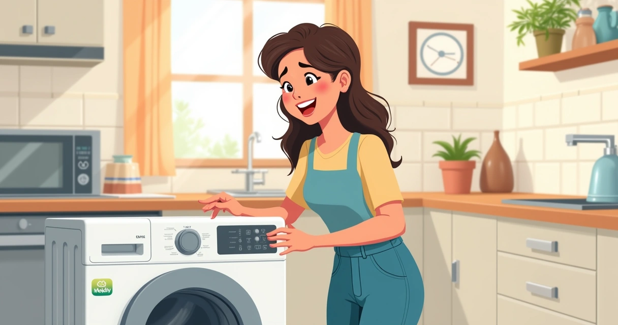 Cliente satisfeito usando eletrodoméstico consertado 