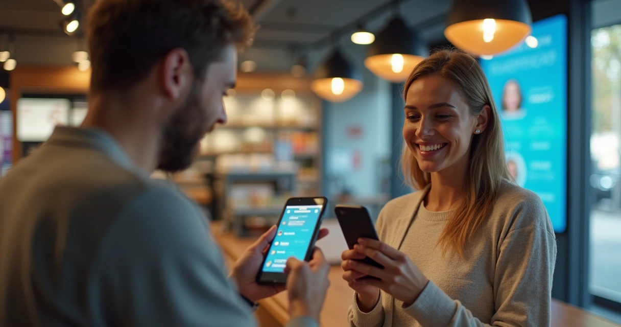 Cliente satisfeito após atendimento com IA personalizada 