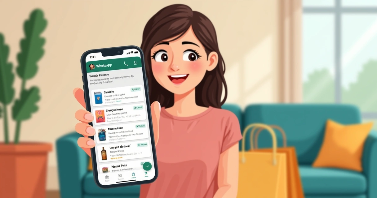 Cliente satisfeito recebendo mensagem personalizada pelo WhatsApp 