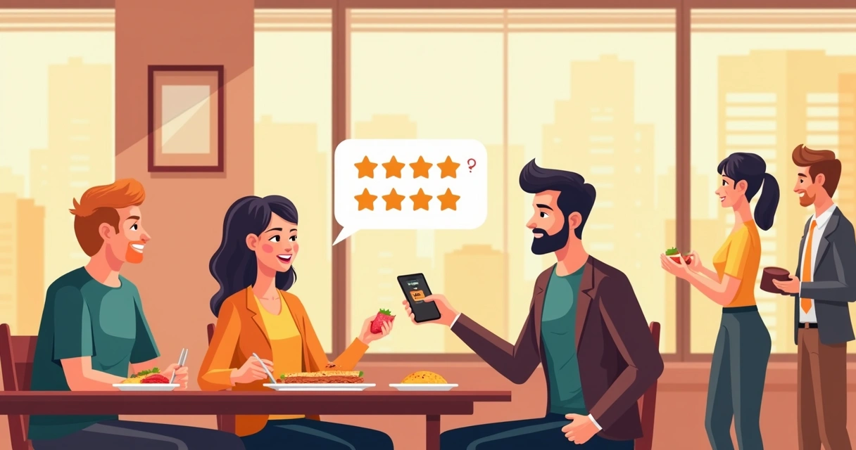 Cliente feliz em restaurante recebendo comida, sorrindo