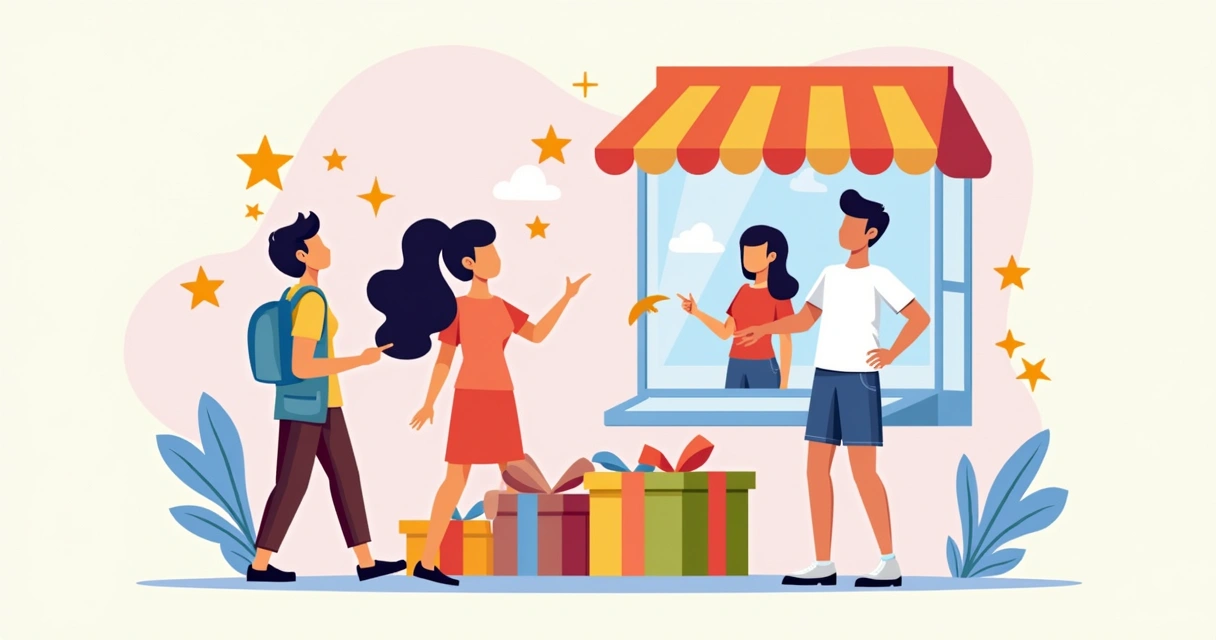 Cliente feliz indicando amigo ao e-commerce 