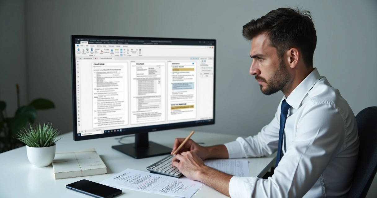 Cliente frustrado olhando para tela de computador 