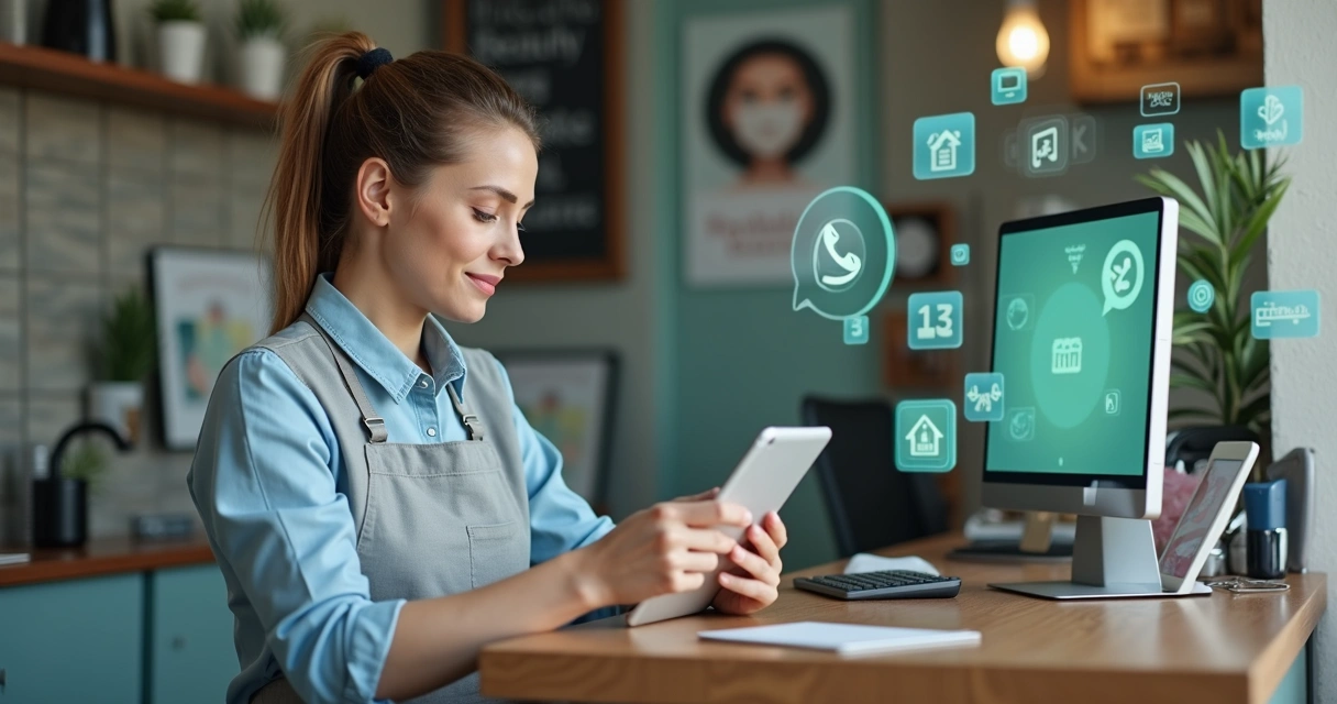 Cliente usando chatbot WhatsApp 