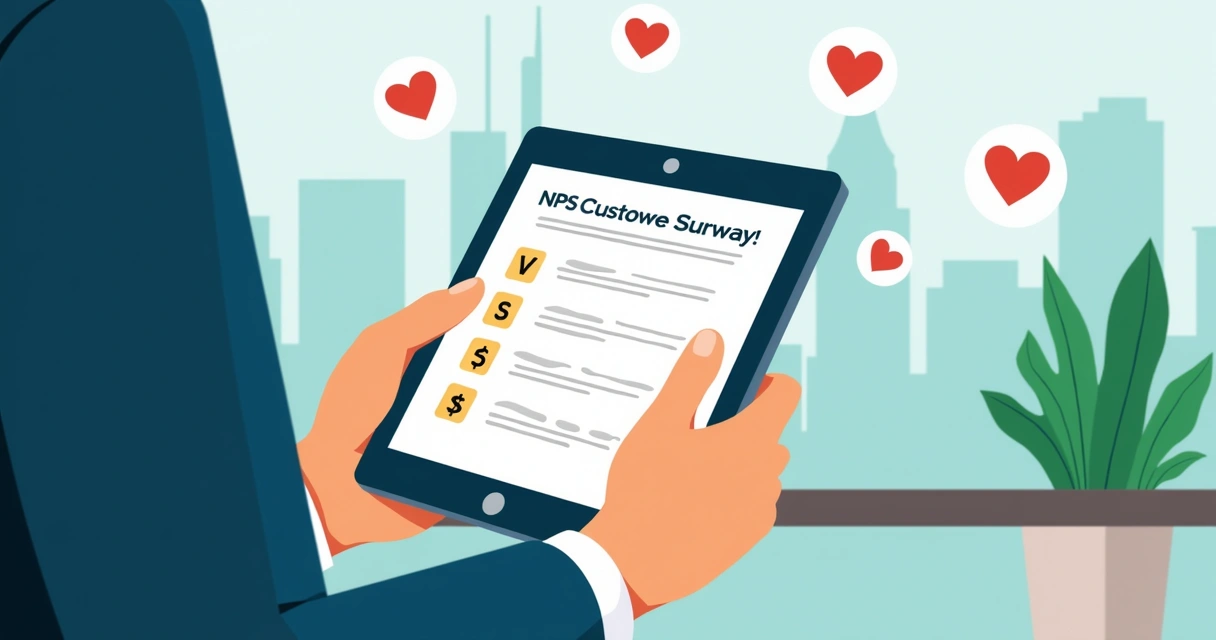 Pessoa preenchendo pesquisa de satisfação em tablet