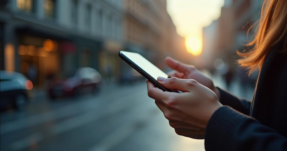 Pessoa utilizando smartphone para fazer pagamento online via link de pagamento seguro 