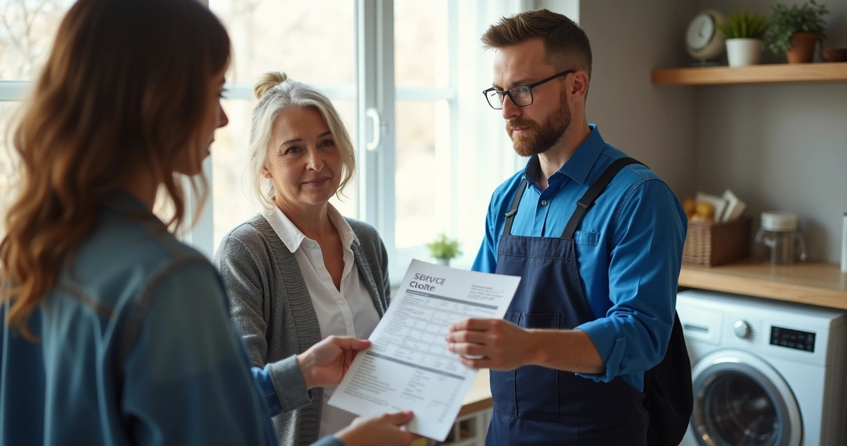 Cliente recebe orçamento de técnico durante visita domiciliar 