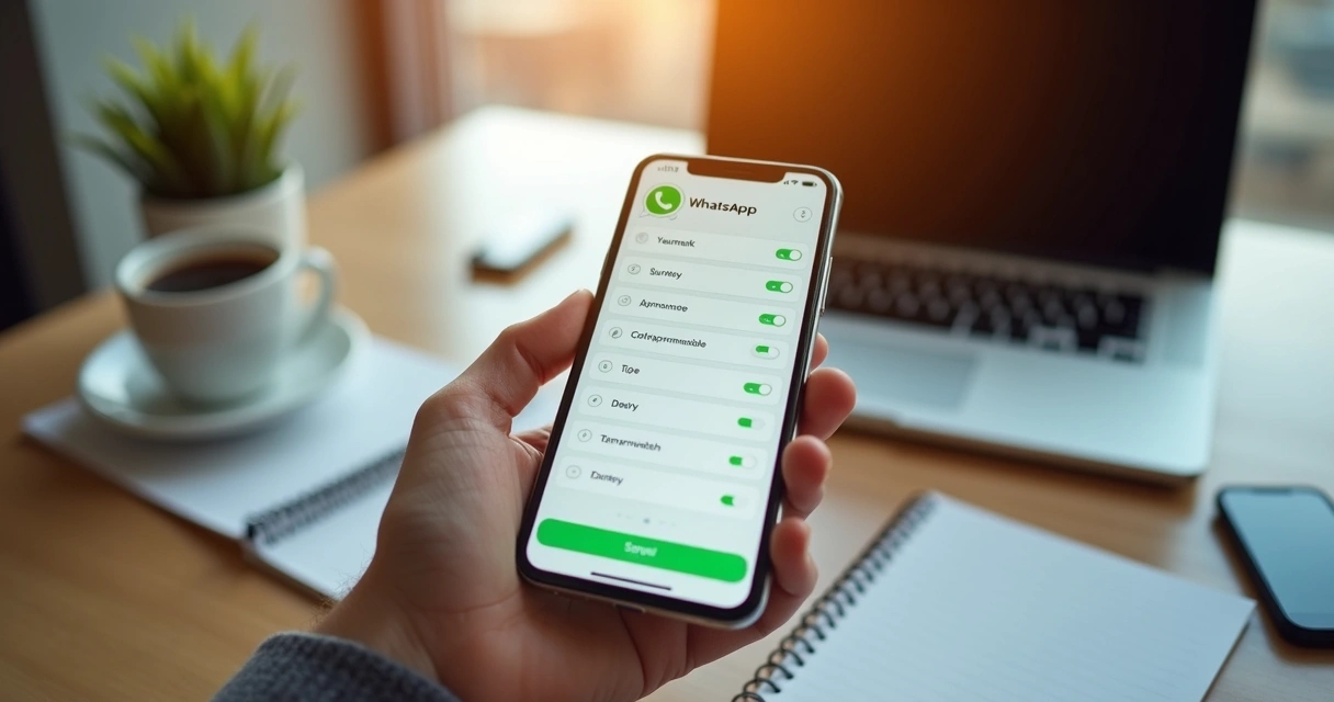 Pessoa respondendo enquete no WhatsApp em celular