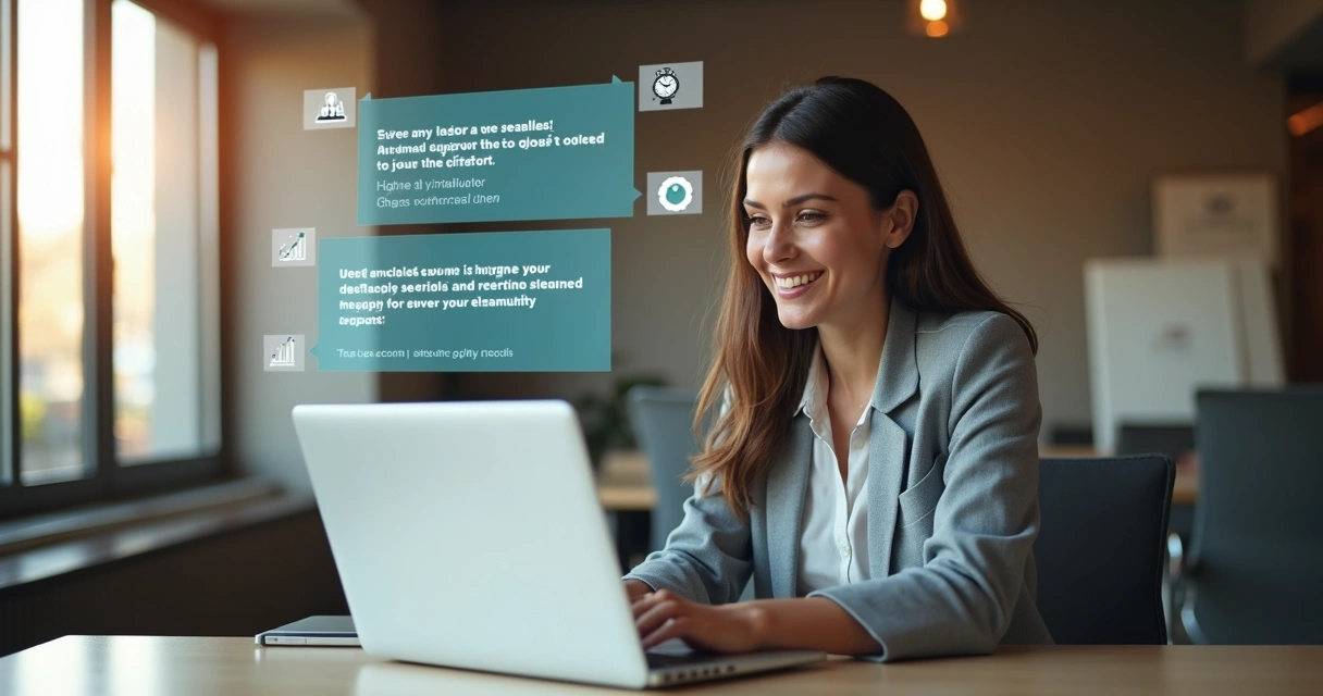 Cliente satisfeito visualizando atendimento automático 24 horas 