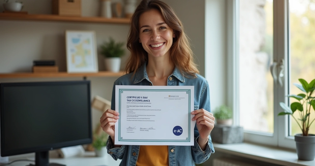 Cliente satisfeito com certidão negativa impressa 