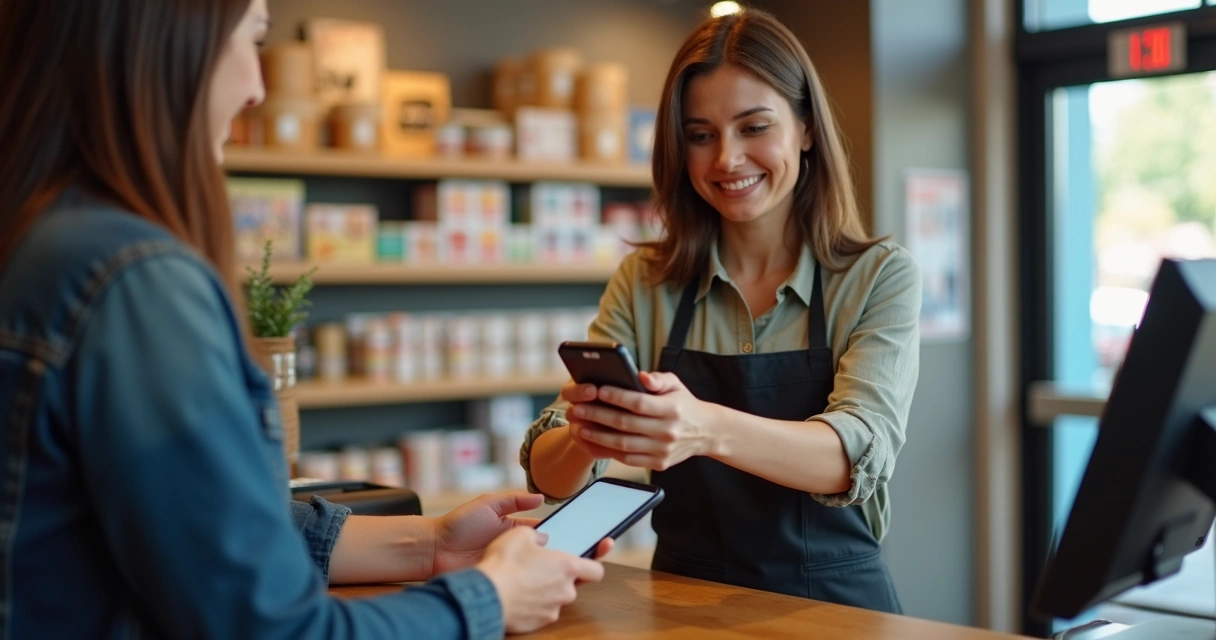 Cliente usando pontos em parceria entre lojas 
