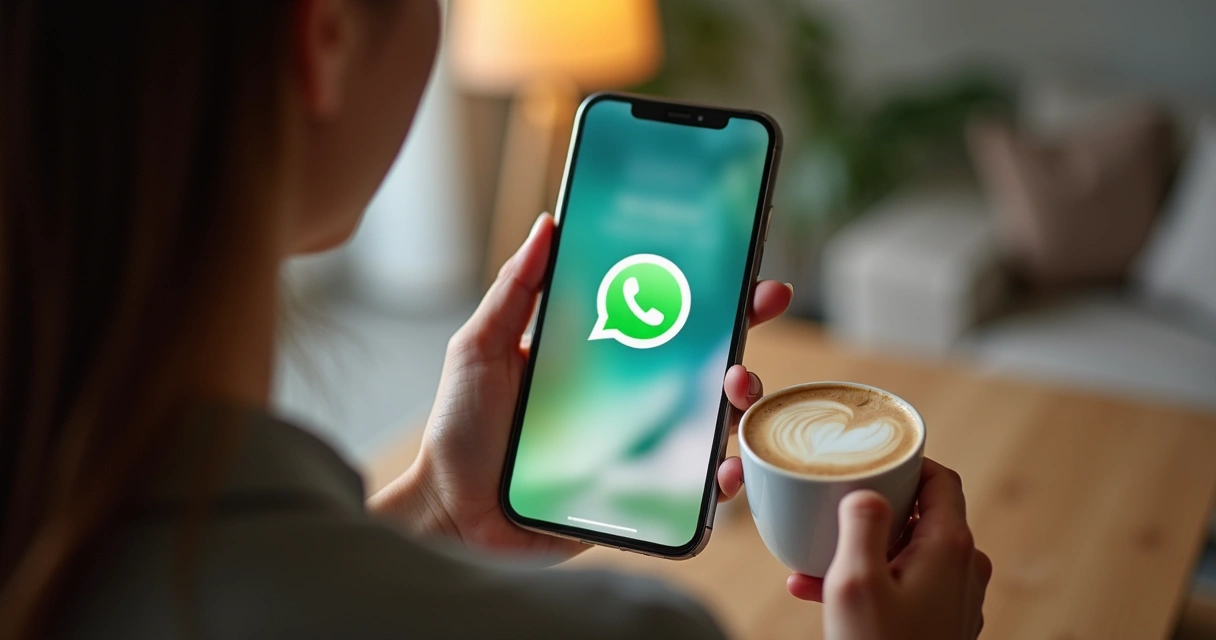 Cliente abrindo sorriso ao receber resposta rápida no WhatsApp 