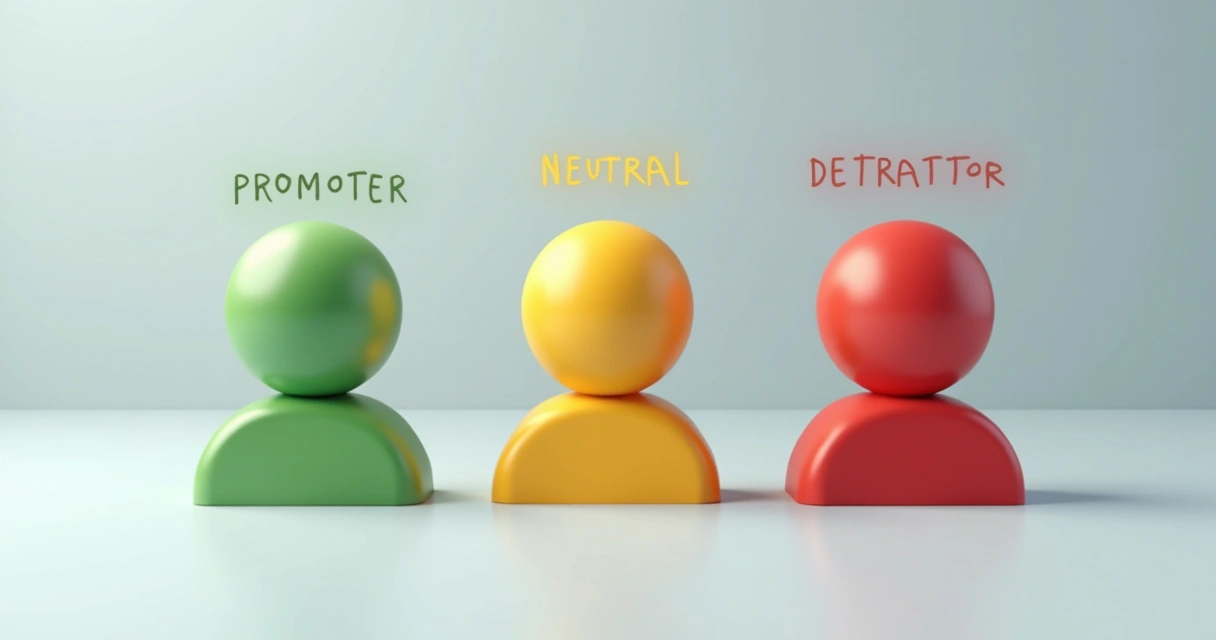 Clientes classificados como promotores, neutros e detratores 