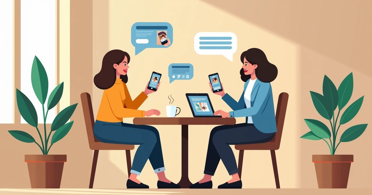 Clientes interagindo com catálogo pelo WhatsApp 