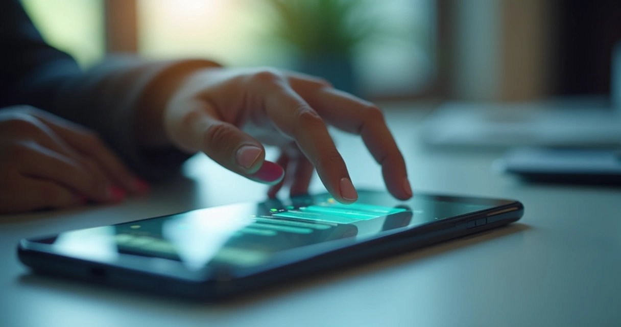 Cliente conversando com assistente virtual em smartphone moderno 